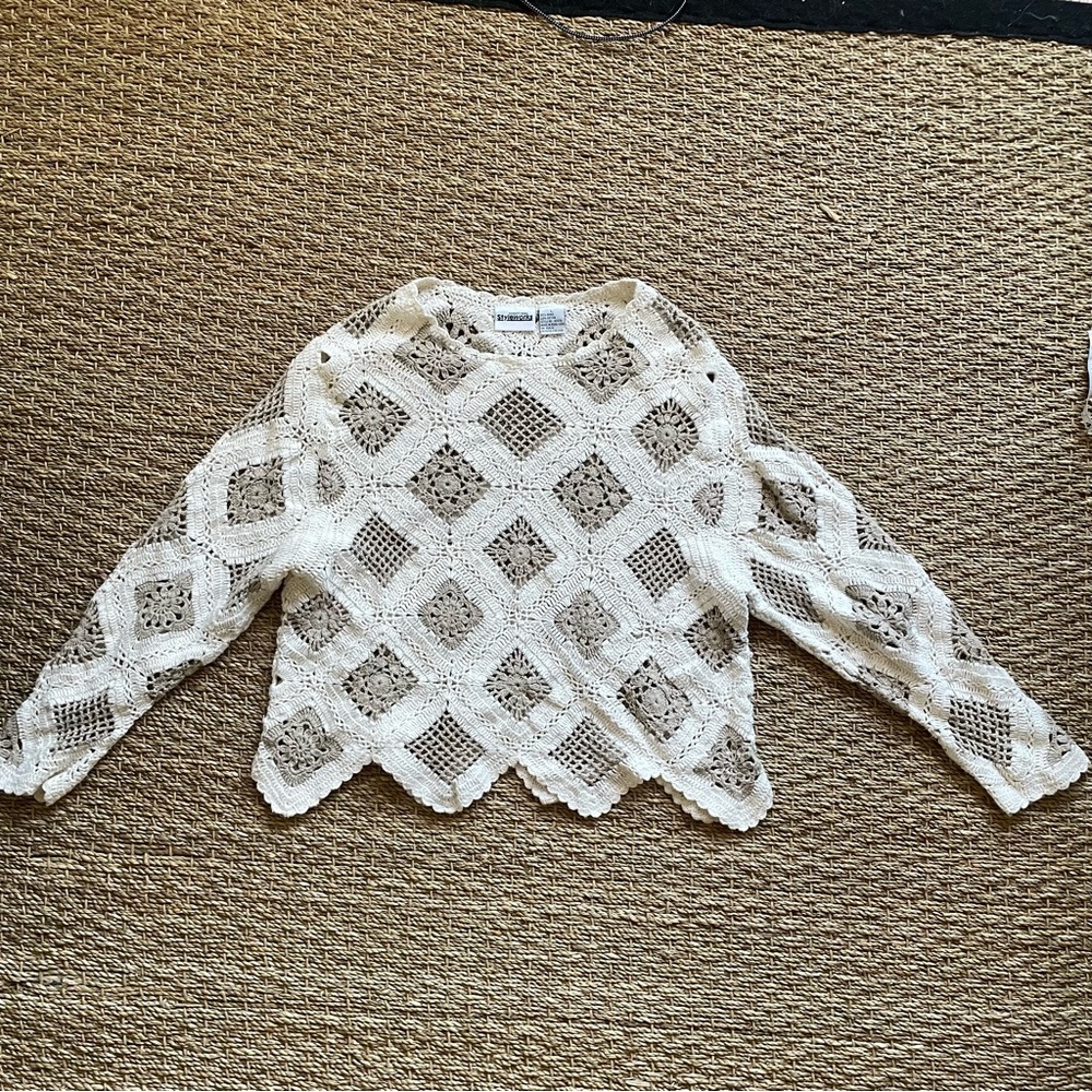 Vintage crochet sweater top